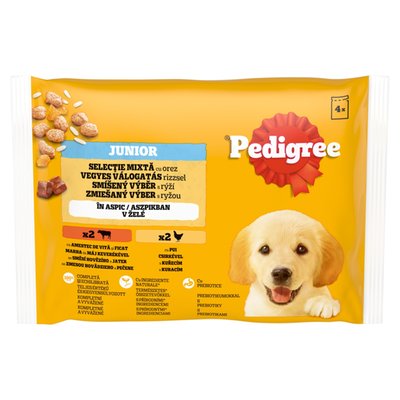 Obrázek Pedigree Junior smíšený výběr s rýží v želé 4 x 100g (400g)
