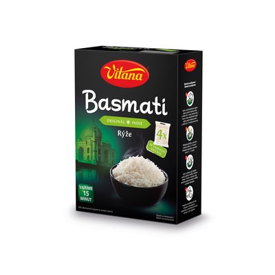 Obrázek Vitana Basmati rýže dlouhozrnná loupaná ve varných sáčcích 4 x 120g