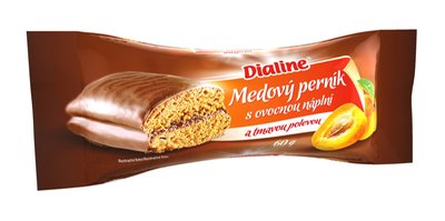 Obrázek Druid D.line Tradiční medový perník s ovocnou náplní a tmavou polevou meruňka 60g