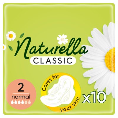Obrázek Naturella Classic Normal Hygienické Vložky S Vůní Heřmánku s křidélky 10ks