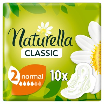 Obrázek Naturella Classic Normal Hygienické Vložky S Vůní Heřmánku s křidélky 10ks