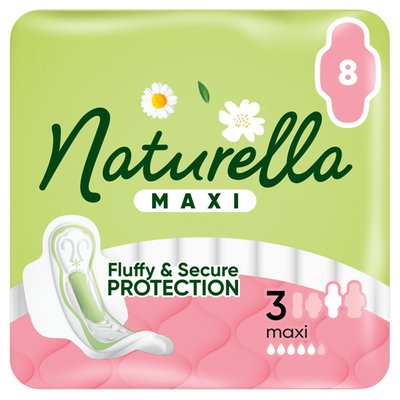 Obrázek Naturella Maxi Vložky Maxi, velikost 3, S Křidélky, 8