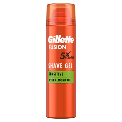 Obrázek Gillette Fusion Gel Na Holení S Mandlovým Olejem, Pro Citlivou Pokožku, 200ml