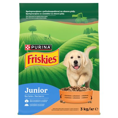 Obrázek Friskies Junior granule pro štěňata kuře, zelenina s mlékem 3kg