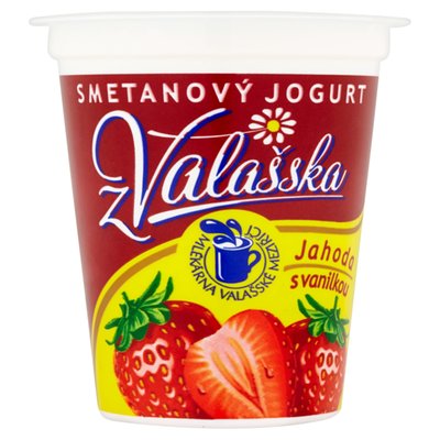 Obrázek Mlékárna Valašské Meziříčí Smetanový jogurt z Valašska jahoda s vanilkou 150g