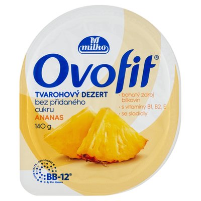 Obrázek Milko Ovofit Tvarohový dezert bez přidaného cukru 140g