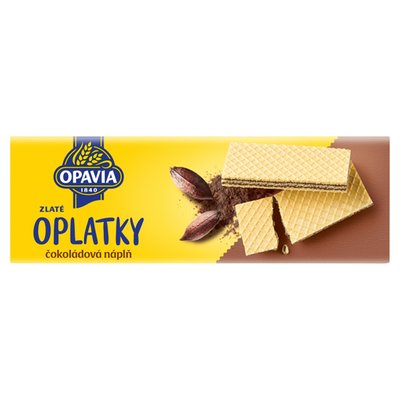 Obrázek Opavia Oplatky Zlaté čokoládová náplň 146g