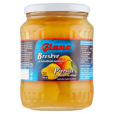 Obrázek Giana Broskve ve sladkém nálevu 700g
