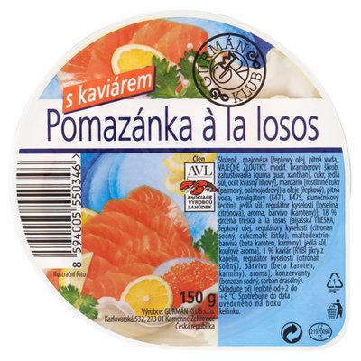Obrázek Gurmán Klub Pomazánka à la losos s kaviárem 150g