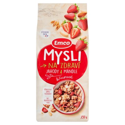 Obrázek Emco Mysli na Zdraví Křupavé jahody a mandle 750g