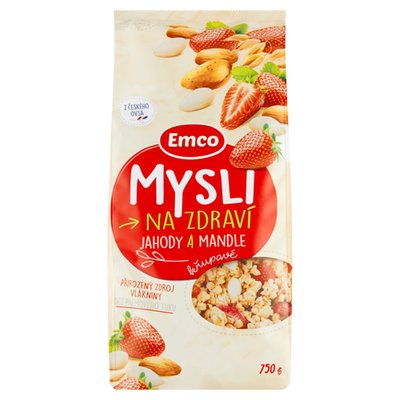 Obrázek Emco Mysli na Zdraví Křupavé jahody a mandle 750g