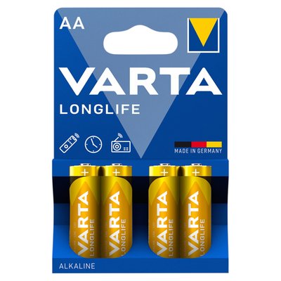 Obrázek Varta Longlife AA alkalické baterie 4 ks