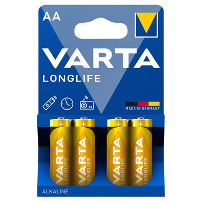 Obrázek VARTA Longlife AA alkalické baterie 4 ks