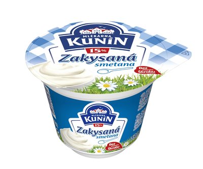 Obrázek Kunín Smetana Zakysaná 15% 190g