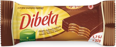 Obrázek Dibeta oplatka celomáčená kakao 32g