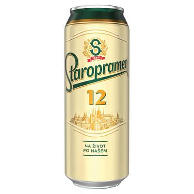 Obrázek Staropramen 12 pivo ležák světlý 0,5l