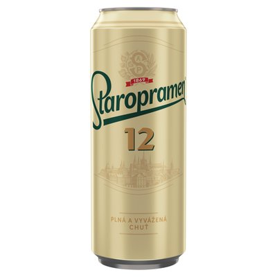 Obrázek Staropramen 12 pivo ležák světlý 0,5l