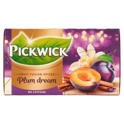 Obrázek Pickwick Plum Dream ovocný čaj aromatizovaný se švestkami, vanilkou a skořicí 20 x 2g (40g)