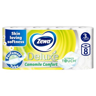 Obrázek Zewa Deluxe Camomile Comfort toaletní papír 3 vrstvý 8 rolí