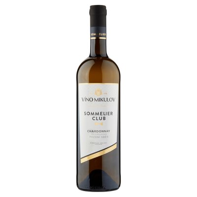 Obrázek Víno Mikulov Sommelier Club Chardonnay víno s přívlastkem pozdní sběr suché bílé 0,75l