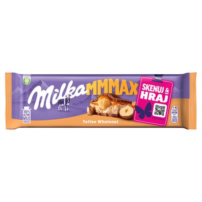 Obrázek Milka čokoláda Mmmax Toffee Whole Nuts mléčná s oříšky a karamelem 300g