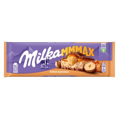 Obrázek Milka čokoláda Mmmax Toffee Whole Nuts mléčná s oříšky a karamelem 300g