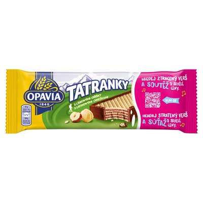 Obrázek Opavia Tatranky s lískovými oříšky oplatka 47g