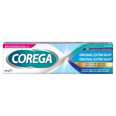 Obrázek Corega Fixační krém Original extra silný pro pevnou fixaci zubní náhrady, 40g