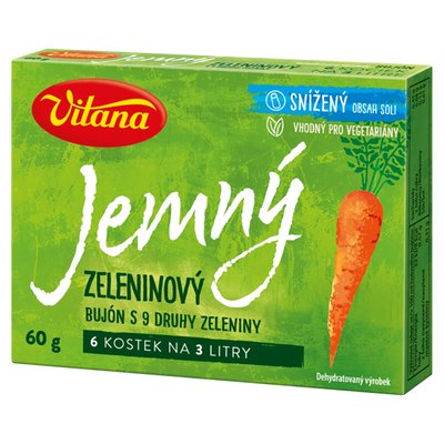 Obrázek Vitana Jemný zeleninový bujón s 9 druhy zeleniny 6 x 10g (60g)