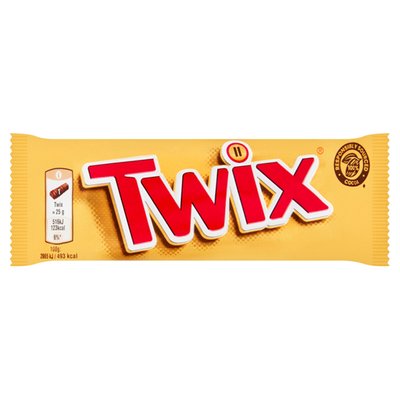 Obrázek Twix Sušenka s karamelem máčená v mléčné čokoládě 2 x 25g (50g)