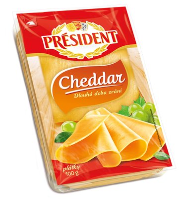 Obrázek Président Cheddar plátky 100g