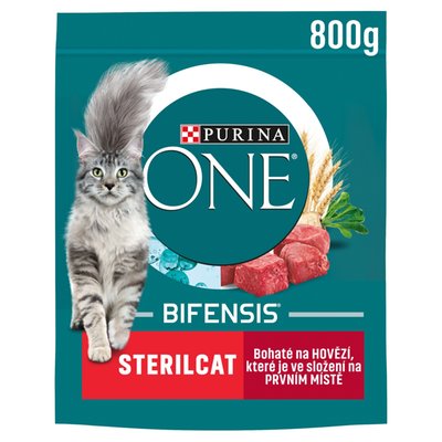 Obrázek Purina ONE Bifensis Sterilised granule pro kočky hovězí 800g