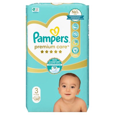 Obrázek Pampers Premium Care Size 3, Nappy x60, 6kg-10kg