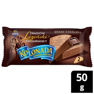 Obrázek Opavia Kolonáda Tradiční lázeňské trojhránky grand čokoláda 50g