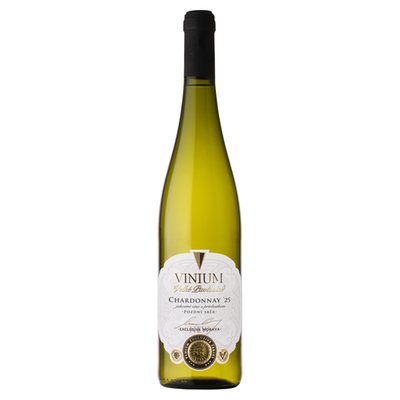 Obrázek Vinium Chardonnay jakostní víno s přívlastkem pozdní sběr bílé polosuché 0,75l