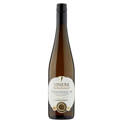 Obrázek Vinium Chardonnay jakostní víno s přívlastkem pozdní sběr bílé polosuché 0,75l
