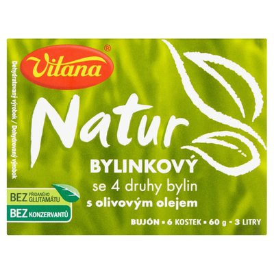 Obrázek Vitana Natur Bylinkový bujón se 4 druhy bylin s olivovým olejem 60g