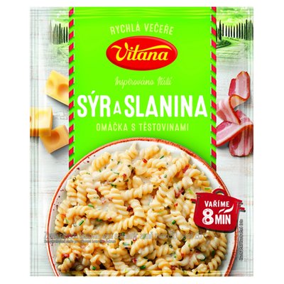 Obrázek Vitana Rychlá večeře Sýr a slanina omáčka s těstovinami 163g