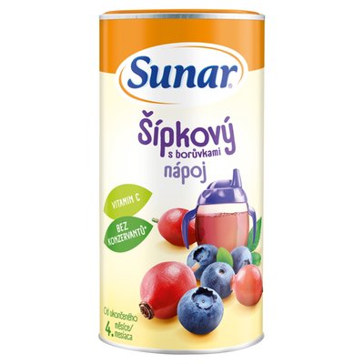 Obrázek Sunar rozpustný nápoj šípkový s borůvkami 200g 