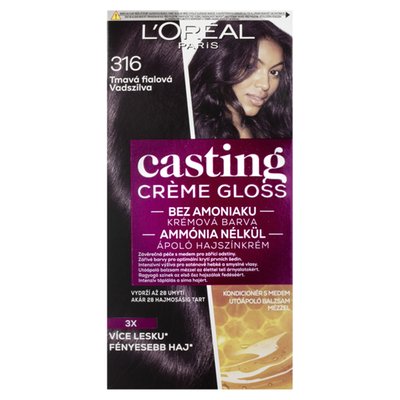 Obrázek L'Oréal Paris Casting Creme Gloss semipermanentní barva na vlasy  316 tmavá fialová, 48 +72 +60 ml