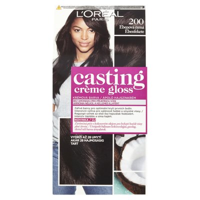 Obrázek L'Oréal Paris Casting Creme Gloss semipermanentní barva na vlasy 200 ebenová černá, 48 +72 +60 ml