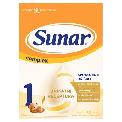 Obrázek Sunar Complex 1 počáteční kojenecké mléko 600g