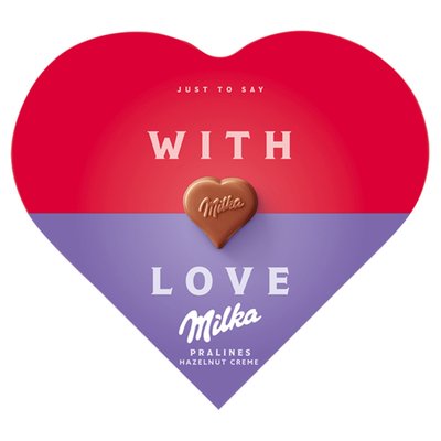 Obrázek Milka bonboniéra I Love Milka, lískooříšková náplň 44g