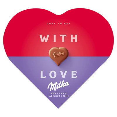 Obrázek Milka bonboniéra I Love Milka, lískooříšková náplň 44g