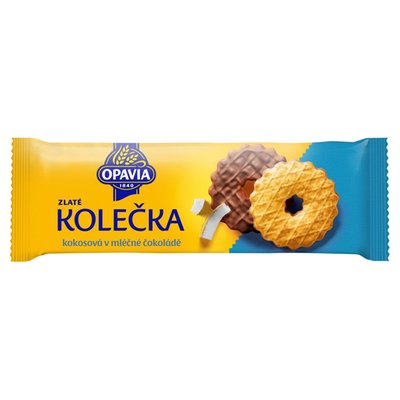 Obrázek Opavia sušenky Zlaté Kolečka s kokosem polomáčené 146g