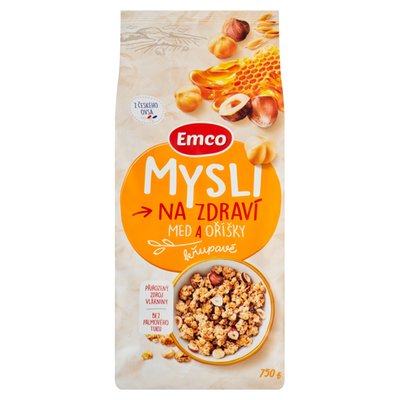 Obrázek Emco Mysli na Zdraví Křupavé med a oříšky 750g