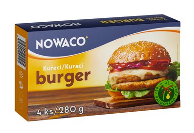 Obrázek Kuřecí hamburger předsmažený Nowaco 280 g