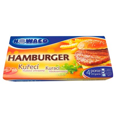 Obrázek Kuřecí hamburger předsmažený Nowaco 280 g