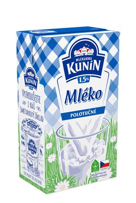 Obrázek Kunín mléko UHT 1,5% 1L