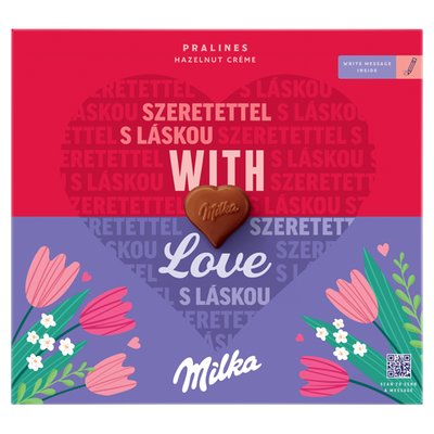 Obrázek Milka bonboniéra I Love Milka, lískooříšková náplň 110g
